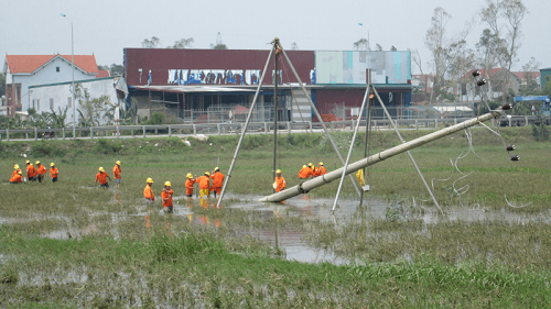 Tích cực, khẩn trương cấp điện trở lại cho người dân tại Hà Tĩnh, Quảng Bình