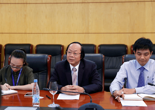 Thứ trưởng Võ Tuấn Nhân tiếp xã giao Chủ tịch Quỹ Cao học Hàn Quốc Park In Kook