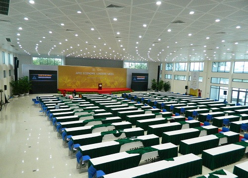 Trung tâm báo chí quốc tế được thiết kế sang trọng, hiện đại để phục vụ Tuần lễ Cấp cao APEC 2017