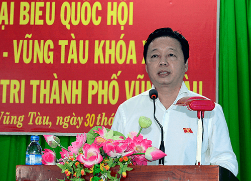 Bộ trưởng Trần Hồng Hà và Đoàn ĐBQH tỉnh Bà Rịa – Vũng Tàu tiếp xúc cử tri sau kỳ họp thứ 4