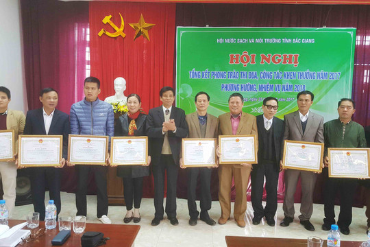 Hội Nước sạch và Môi trường tỉnh Bắc Giang tổ chức Hội nghị tổng kết phong trào thi đua, khen thưởng năm 2017, triển khai phương hướng nhiệm vụ năm 2018