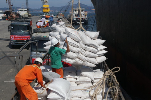 Tàu vận tải biển Rich Ocean 9 mang theo 5.300 tấn gạo do Chính phủ Hàn Quốc viện trợ Việt Nam cập Cảng Cam Ranh