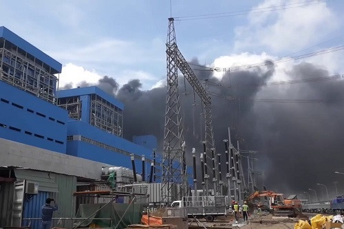 Cháy lớn tại nhà máy nhiệt điện Duyên Hải