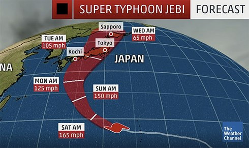 Nhật Bản: Siêu bão Jebi đổ bộ vào