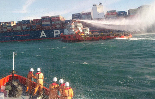 Ninh Thuận: Cứu hộ, cứu nạn thành công tàu container APL Vancouver