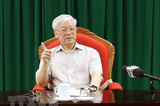 Tổng Bí thư, Chủ tịch nước Nguyễn Phú Trọng chủ trì họp lãnh đạo