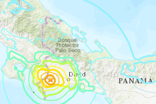 Động đất mạnh 6,3 độ richter ở Panama và Costa Rica