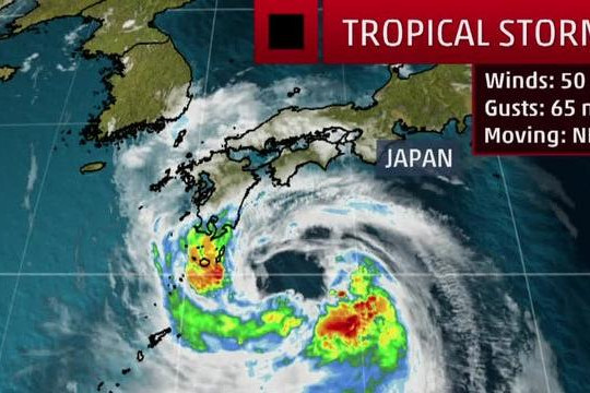 Nhật Bản: Khuyến cáo hàng trăm nghìn người dân sơ tán để tránh bão Krosa