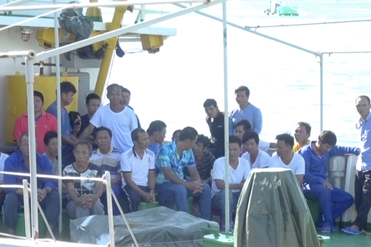 Quảng Nam: Hàng chục ngư dân sống sót sau gần 40 giờ lênh đênh trên biển