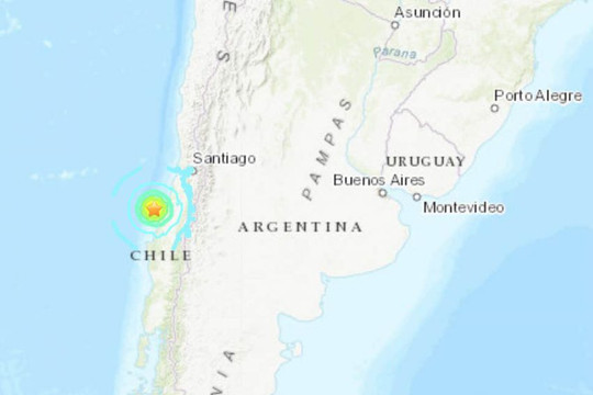 Động đất  mạnh 7,2 độ richter xảy ra ngoài khơi bờ biển Chile