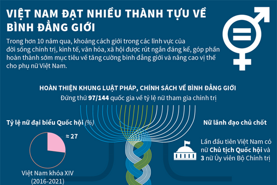 [Infographic] Việt Nam đạt nhiều thành tựu về bình đẳng giới