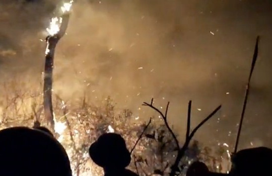 Nghệ An: Người dân đốt rác bất cẩn làm cháy rừng, hơn 1.000 người trắng đêm dập lửa