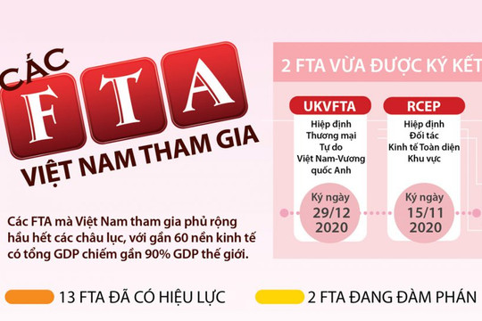[Infographics] Các AFTA Việt Nam tham gia tính đến tháng 12/2020