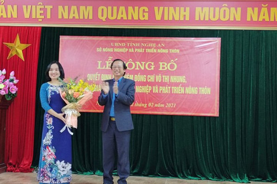 Nghệ An: Bổ nhiệm Phó Giám đốc Sở Nông nghiệp và Phát triển nông thôn