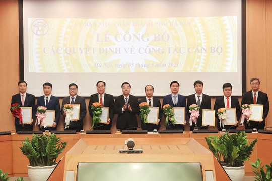 Hà Nội bổ nhiệm thêm 9 lãnh đạo cấp sở, đơn vị trực thuộc Thành phố