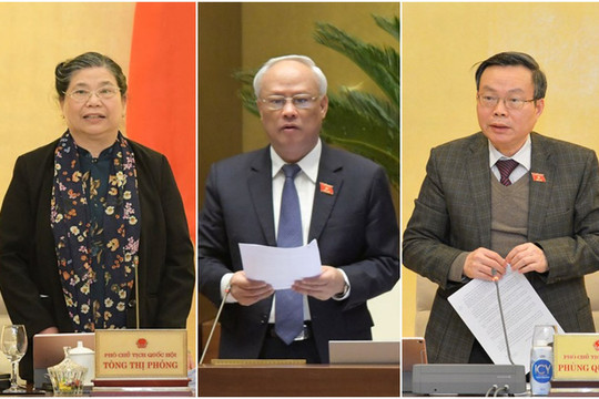 Miễn nhiệm 3 phó chủ tịch Quốc hội Tòng Thị Phóng, Uông Chu Lưu, Phùng Quốc Hiển
