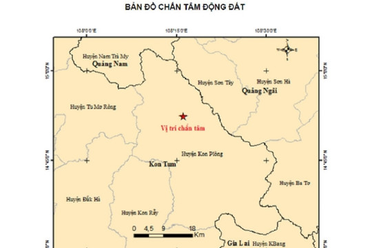 Liên tiếp xảy ra 4 trận động đất ở Kon Tum
