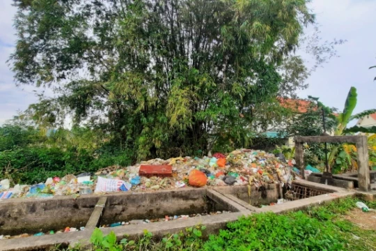 Quảng Yên (Quảng Ninh): Rác thải ngập kênh nội đồng