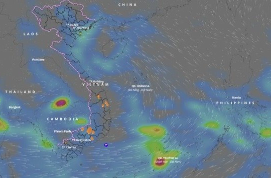 Xuất hiện áp thấp trên Biển Đông, cảnh báo thời tiết nguy hiểm