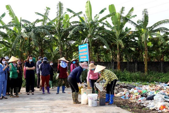 Bắc Ninh: Nhân rộng mô hình xử lý rác hữu cơ bằng men vi sinh IMO
