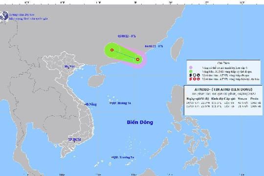 Xuất hiện áp thấp nhiệt đới giật cấp 8 trên Biển Đông