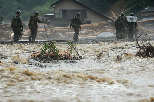 Nhật Bản kêu gọi người dân sơ tán do mưa lớn tại miền Đông Bắc