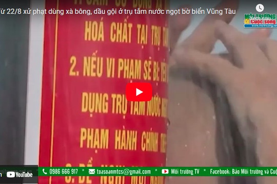 [VIDEO] Từ 22/8 xử phạt dùng xà bông, dầu gội ở trụ tắm nước ngọt bờ biển Vũng Tàu