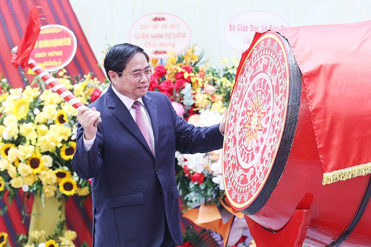 Thủ tướng Chính phủ Phạm Minh Chính dự lễ khai giảng tại Trường Tiểu học Đoàn Thị Điểm, Hà Nội