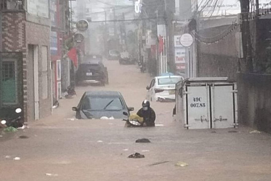 Lâm Đồng: Khẩn trương khắc phục tình trạng ngập úng ở thành phố Đà Lạt