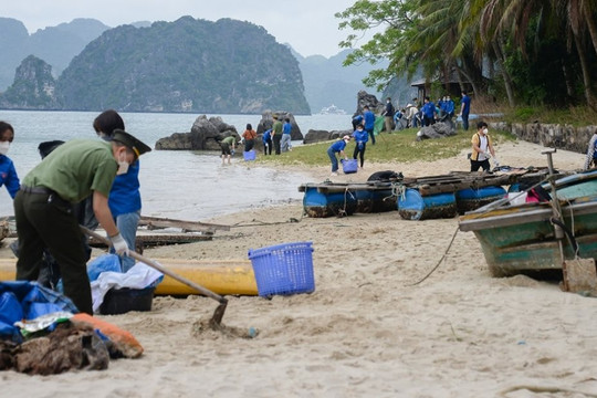 Quảng Ninh: Thanh niên các cấp trong 3 năm thu gom được trên 450 tấn rác thải biển
