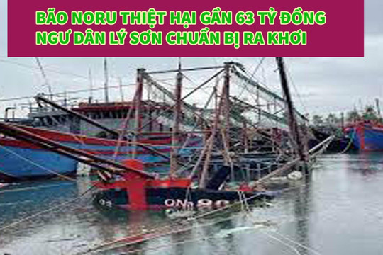 [VIDEO] Bão Noru gây thiệt hại gần 63 tỷ đồng, ngư dân Lý Sơn chuẩn bị ra khơi