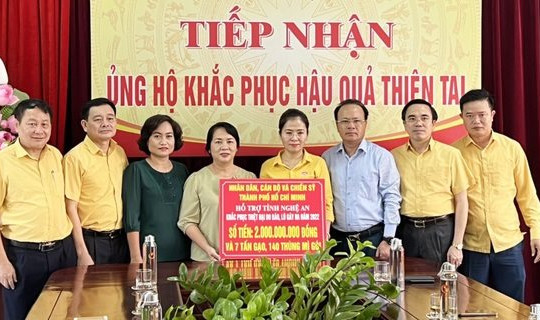 TP. Hồ Chí Minh, Quảng Ngãi cùng hỗ trợ tỉnh Nghệ An khắc phục hậu quả thiên tai