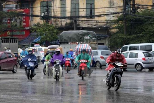 Phía Đông Bắc Bộ và các tỉnh từ Thanh Hóa đến Quảng Bình cảnh báo có mưa lớn cục bộ