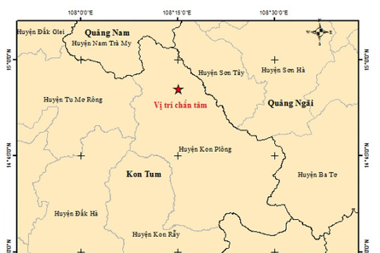 Lại liên tiếp xảy ra 3 trận động đất tại Kon Tum