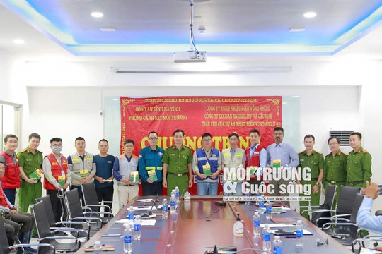 Hà Tĩnh: Phòng Cảnh sát Môi trường tuyên truyền pháp luật về bảo vệ môi trường tại dự án Nhiệt điện Vũng Áng II