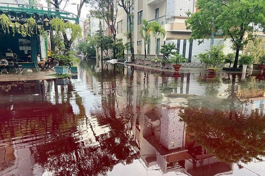 TP. Hồ Chí Minh: Thông tin về nguồn nước màu đỏ tại quận Tân Phú