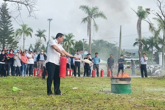Quảng Nam: Huyện Nông Sơn tập huấn nghiệp vụ phòng cháy chữa cháy
