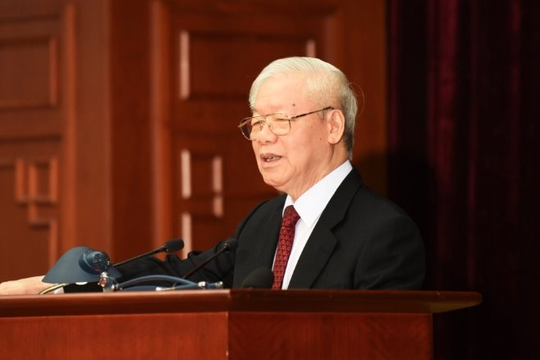 Tổng Bí thư Nguyễn Phú Trọng chủ trì hội nghị quán triệt Nghị quyết 30 của Bộ Chính trị