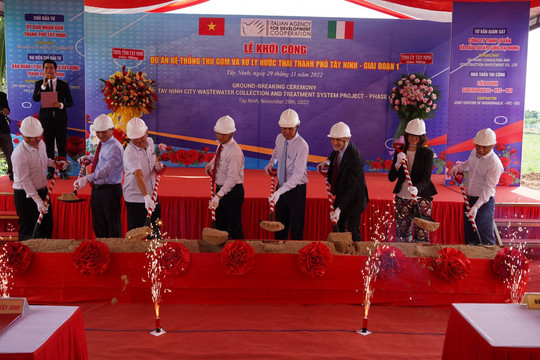 Tây Ninh: Khởi công dự án nhà máy xử lý nước thải sinh hoạt hơn 335 tỉ đồng