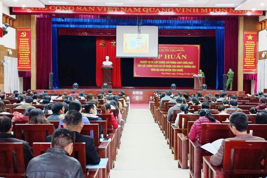 Quảng Nam: Huyện Tiên Phước tập huấn phòng cháy chữa cháy trong trường học