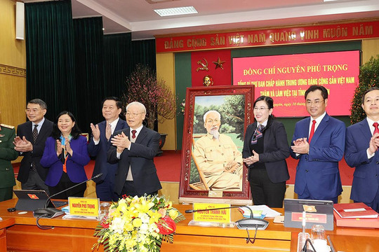 Tổng Bí thư Nguyễn Phú Trọng thăm, làm việc và chúc Tết tại Thái Nguyên