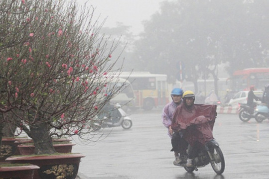 Dự báo thời tiết ngày 24/1 (mùng 3 Tết): Hà Nội mưa rét đậm