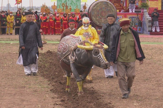 Hà Nam: Tái hiện nghi lễ vua đi cày tại Lễ hội Tịch điền Đọi Sơn 2023