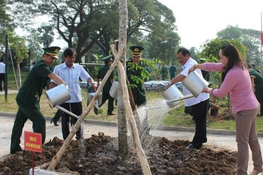 Bộ đội Biên phòng tỉnh Kiên Giang trồng hơn 3.500 cây xanh ở khu vực biên giới