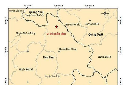 Tiếp tục xảy ra trận động đất ở Kon Tum