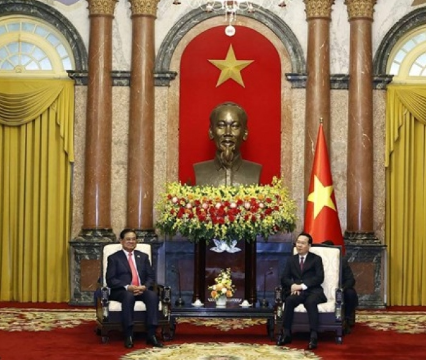 Chủ tịch nước Võ Văn Thưởng tiếp Phó Thủ tướng Vương quốc Campuchia