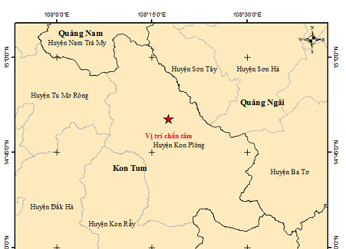 Kon Tum:  Huyện Kon Plong hứng chịu hơn 30 trận động đất từ đầu năm đến nay