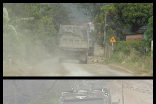 Thanh Hóa: Dân “bức xúc” vì xe chở đất trọng tải lớn gây ô nhiễm môi trường