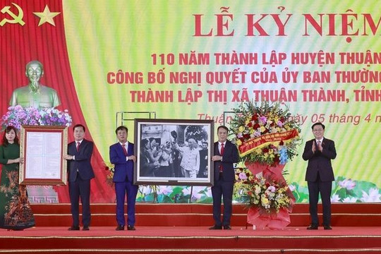 Bắc Ninh: Công bố Nghị quyết thành lập thị xã Thuận Thành