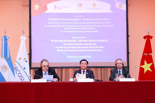 Toàn văn phát biểu của Chủ tịch Quốc hội Vương Đình Huệ tại sự kiện kỷ niệm “50 năm quan hệ Việt Nam – Argentina: Hiện tại và tương lai”